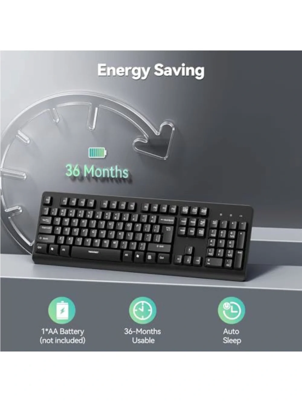 Wireless Black USB Keyboard